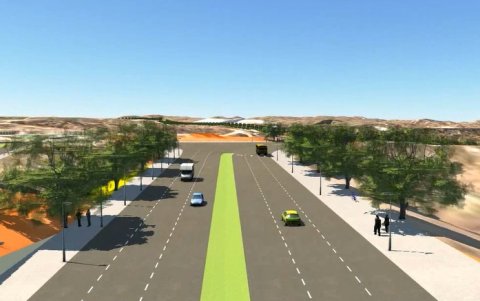 Maqueta del anillo vial presentado por el Núcleo de la Construcción