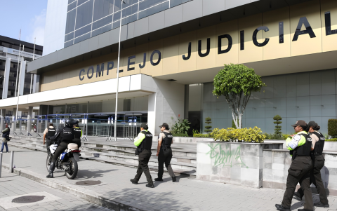 Complejo Judicial de Quito en el marco del proceso por presunto lavado de activos.