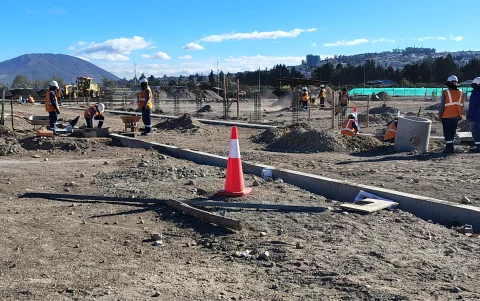En la zona donde funcionaba el patio de retención de la AMT se construyen canchas y estacionamientos.