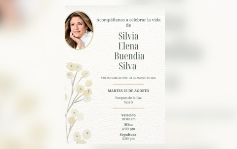 Familiares convocan a la velación de Silvia Buendía en Parque de la Paz.