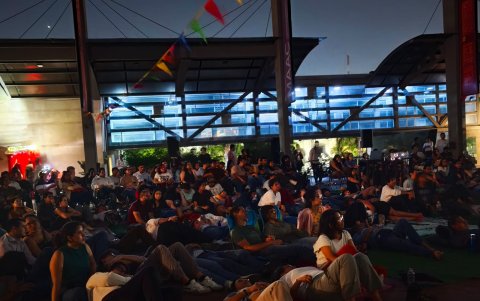 Parte de los presente en Cine al Río.