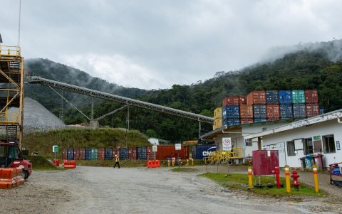 Fruta del Norte (Lundin Gold) produce material 'concentrado' de oro para exportación.