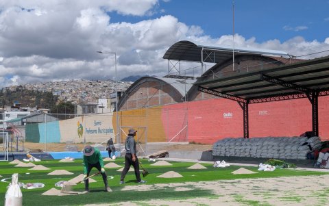 Calderón. La intervención del parque Profesores Municipales se financió mediante presupuestos participativos, pese a los bajos niveles de ejecución.