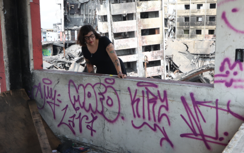 La artista Mafo ha recorrido varios espacios del edificio Multicomercio como parte de su investigación.