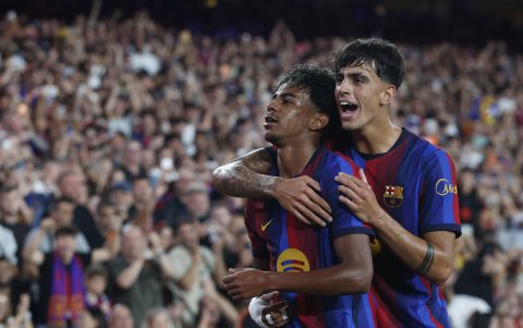 Yamal fue una de las figuras culé ante el Rayo Vallecano.