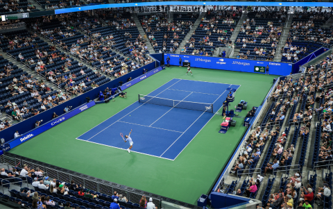 Uno de los pocos partidos disputados en horario matinal durante la jornada del martes en el Abierto de Estados Unidos.