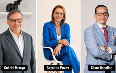 Gabriel Rovayo, Catalina Pazos y César Robalino explican las distintas opciones de financiamiento disponibles para emprendedores y pymes en Ecuador.