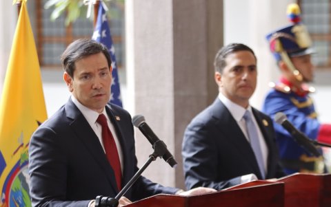 El secretario de Estado de EE. UU., Marco Rubio, anunció nuevos acuerdos de seguridad con Ecuador.