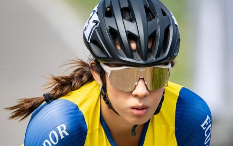 María Loreto Arias representa a Ecuador en patinaje de velocidad.