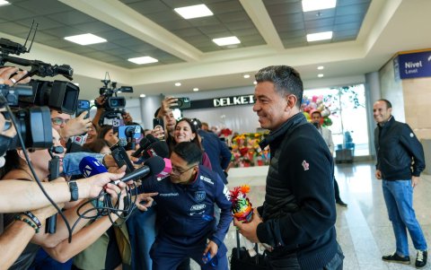 Marcelo Gallardo llegó a Quito para asumir el mando de la Tri, este jueves 17 de septiembre.