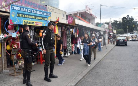 Controles. La Policía ejecuta operativos focalizados en sectores de mayor incidencia delictiva del Valle de los Chillos.