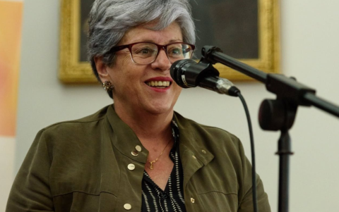 Cecilia Suárez, profesora emérita de la Universidad de Cuenca.