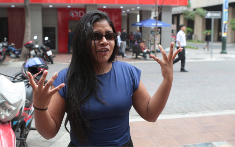 Angie Palma reside desde hace dos años en Guayaquil tras llegar desde El Oro.