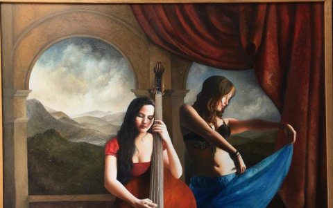Chelista y bailarina de Paúl Calderón es parte del catálogo de la exposición.