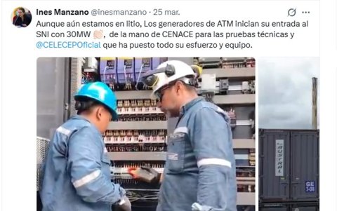 El MInisterio de Ambiente y Energía anunció la incorporación de 30 MW de ATM en marzo de 2026.