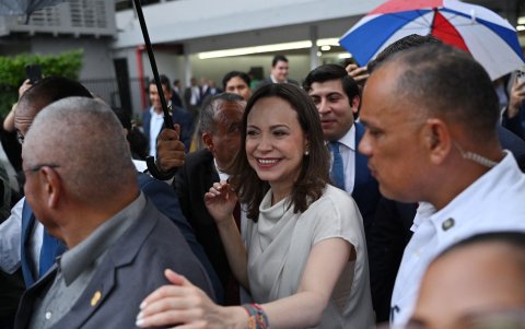 María Corina Machado es líder de la oposición política en Venezuela. Su grupo está impulsando la convocatoria a movilizaciones.