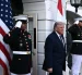 El presidente Donald Trump, previo a recibir una visita oficial en la Casa Blanca