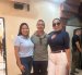 De izquierda a derecha, Yuri Colorado, el presidente Daniel Noboa y Roberta Zambrano durante un encuentro político en Esmeraldas.