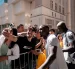 John Yeboah Zamora y Moisés Caicedo con los hinchas en Columbus.