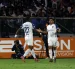 Futbolistas de Liga de Quito festejan un gol en un partido de la LigaPro 2026.