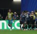 Jugadores de Argentina celebran en el partido de semifinales del Mundial tras vencer a Inglaerra 2-1.