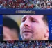 Una pantalla del estadio de Nueva Jersey muestra a Lionel Messi llorando tras perder la final del Mundial 2026 ante España.