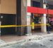 Así quedó una estructura en el centro de Guayaquil.