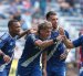 Luca Klimowicz (c) fue la figura de Emelec al marcar un doblete ante Técnico Universitario.