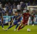 Aníbal Leguizamón (i) fue el autor del gol para Emelec en la victoria ante Manta.