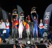 Los Ron (c), durante la premiación realizada en el Autódromo Internacional José Tobar Tobar.