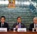 El canciller de Ecuador Roberto Kury (c) habla luego de que Ecuador entregará a Perú la presidencia pro tempore de la CAN para el periodo 2026-2027.