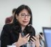 Actividad. La funcionaria del CJ Solanda Goyes, en la Asamblea.