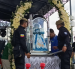 La Policía Nacional resguarda el recorrido de la Virgen del Cisne para garantizar la seguridad de los fieles.