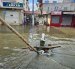 Un tramo de la segunda etapa de la ciudadela El Recreo, en Durán, está anegado la mañana de este domingo 22 de febrero.