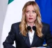 La primera ministra italiana, Giorgia Meloni, asiste a una rueda de prensa en el Palazzo Chigi de Roma, Italia, el 15 de abril de 2026.