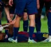 Lamine Yamal se lamenta en el césped tras marcar de penal con el FC Barcelona, antes de salir lesionado ante el Celta de Vigo en LaLiga.