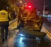 Un vehículo sufrió un accidente de tránsito en el carril de servicio del kilómetro 14,5 de la vía a la costa.