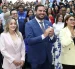 El presidente del Consejo de Participación Ciudadana y Control Social (CPCCS), Andrés Fantoni (c), y la vicepresidenta Jazmín Enríquez (d).