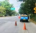 En el kilómetro 14,5 de vía a la costa se instalan los semáforos para el cruce a nivel de calzada.