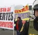 Fotografía de archivo de personas durante una protesta de transportistas contra la criminalidad en Lima (Perú).