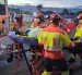 Personal de los bomberos brindó atención prehospitalaria a la persona afectada.
