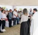 Representantes de Tía y Minutocorp en el evento de la puesta de la primera piedra.