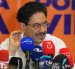 El candidato a la Presidencia de Colombia por el partido Pacto Histórico, Iván Cepeda, habla en una rueda de prensa como parte de la campaña para la segunda vuelta de las elecciones presidenciales.