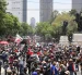 Protestas en Ciudad de México, en inmediaciones del estadio Azteca.