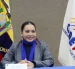 Diana Atamaint, expresidenta del CNE, durante una sesión oficial en Quito, al frente del organismo desde 2018.