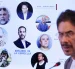 Fotografía que muestra una pantalla en una rueda de prensa del candidato a la Presidencia de Colombia Iván Cepeda este jueves, en Bogotá (Colombia).