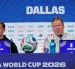 El seleccionador de los Países Bajos, Ronald Koeman (der.), junto al jugador Frenkie de Jong, en una rueda de prensa del Mundial 2026. Ambos hablan el neerlandés.