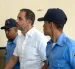 El propietario de la discoteca Jet Set, Antonio Espaillat (c), asiste a una audiencia este lunes, en el Palacio de Justicia en Santo Domingo (República Dominicana).