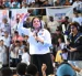 Referencial.Gabriela Rivadeneira participa en un acto político en Guayaquil.