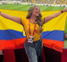 La cantante Janan vive en Estados Unidos y disfruta de la fiesta deportiva.